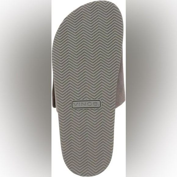 NWOT Vince Del Rey Men's Gray Suede Slide Sandal - Picture 4 of 4